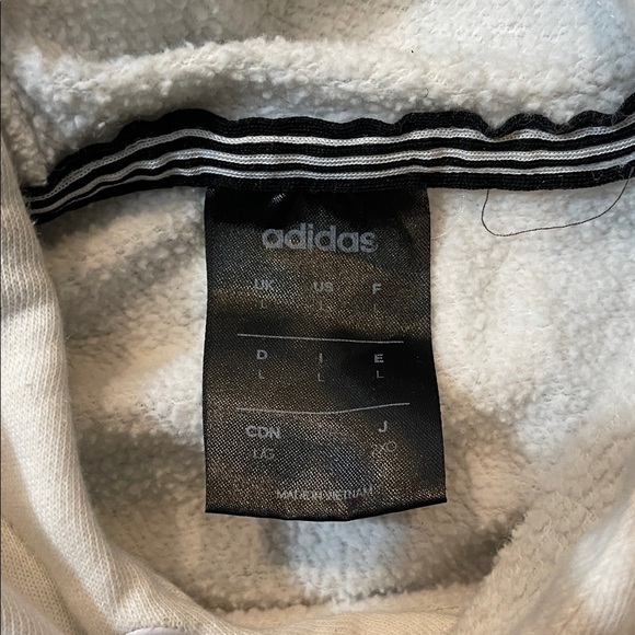 💜Adidas White Hoodie with Black Accents - Picture 2 of 2